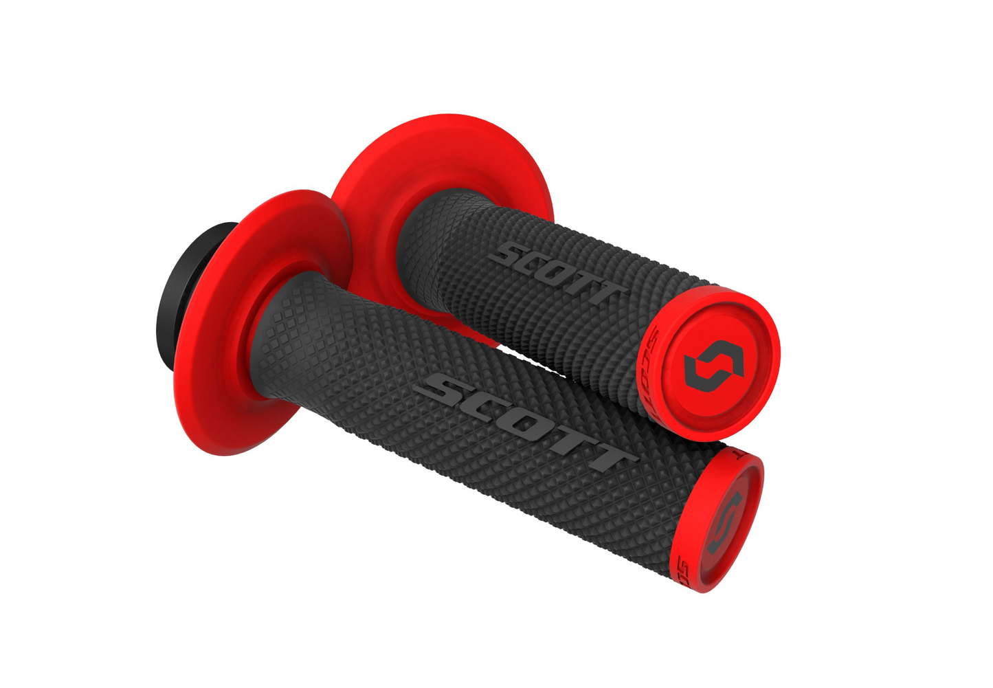 SCOTT SX II BLACK/RED LOCK ON GRIPS