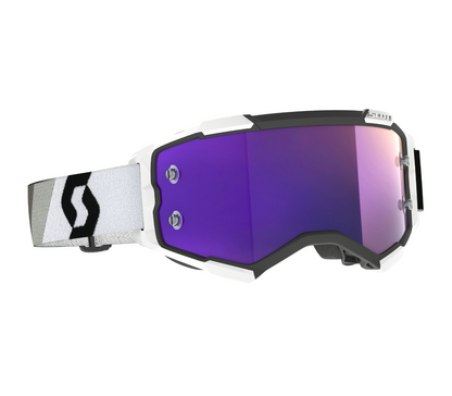 SCOTT FURY PREMIUM BLACK/WHITE/PURPLE CHROME WORKS GOGGLES