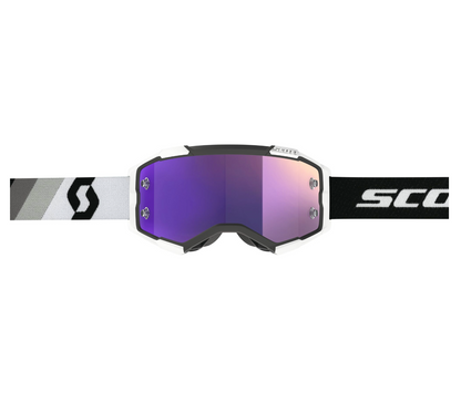 SCOTT FURY PREMIUM BLACK/WHITE/PURPLE CHROME WORKS GOGGLES