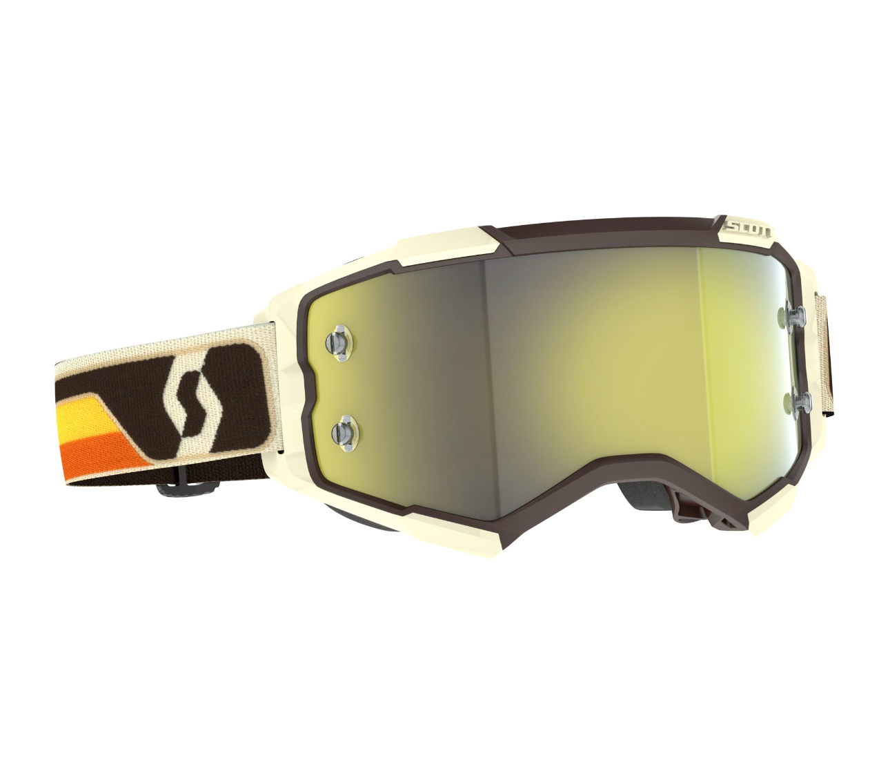 SCOTT FURY DEEP BROWN/BEIGE/YELLOW CHROME WORKS GOGGLES