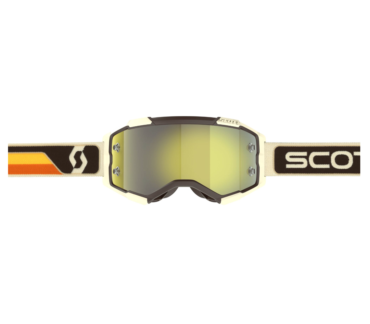 SCOTT FURY DEEP BROWN/BEIGE/YELLOW CHROME WORKS GOGGLES