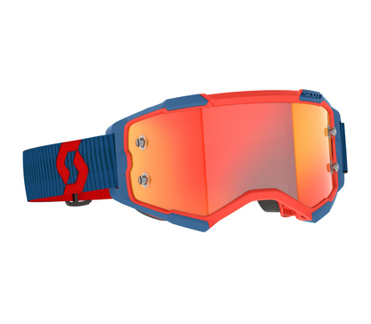 SCOTT FURY DARK BLUE/NEON RED/ORANGE CHROME WORKS GOGGLES