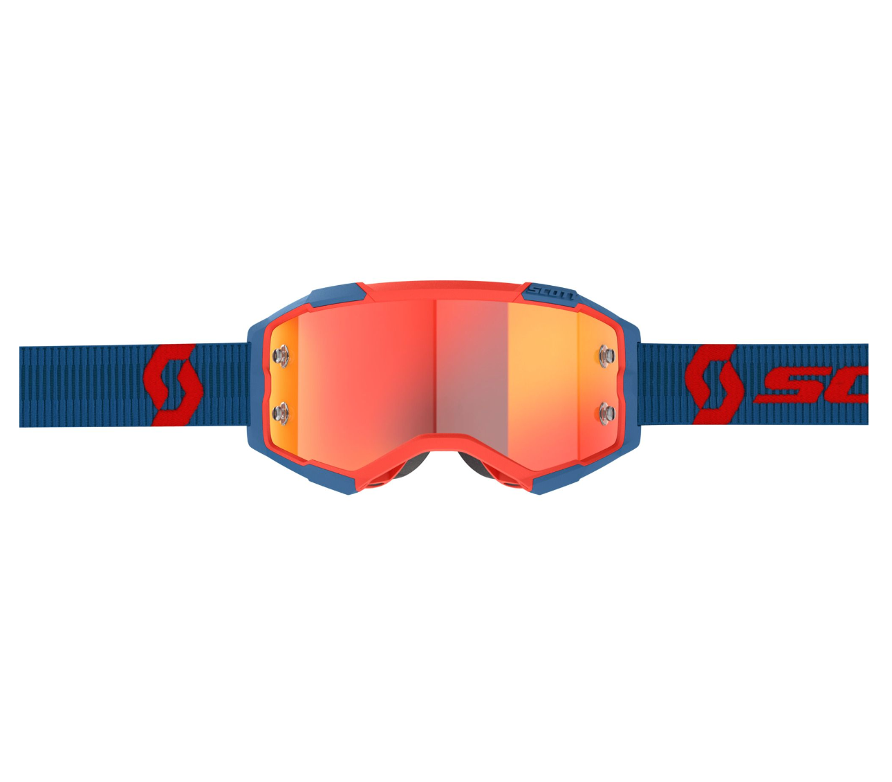 SCOTT FURY DARK BLUE/NEON RED/ORANGE CHROME WORKS GOGGLES