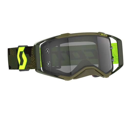 SCOTT PROSPECT KHAKI GREEN/NEON YELLOW/LIGHT SENSITIVE GREY GOGGLES