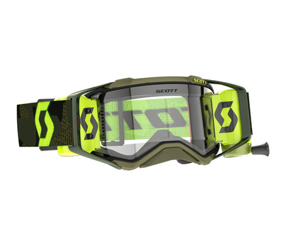 SCOTT PROSPECT SUPER WFS KHAKI GREEN/NEON YELLOW/CLEAR WORKS GOGGLES