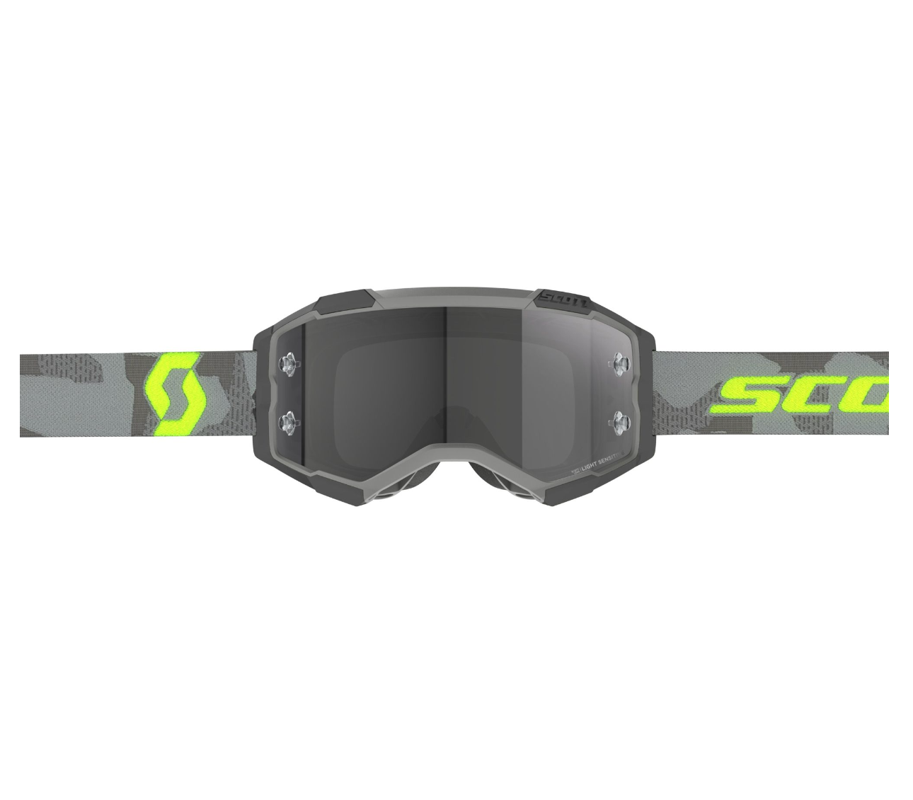 SCOTT FURY LIGHT GREY/NEON YELLOW/LIGHT SENSITIVE GREY WORKS GOGGLES