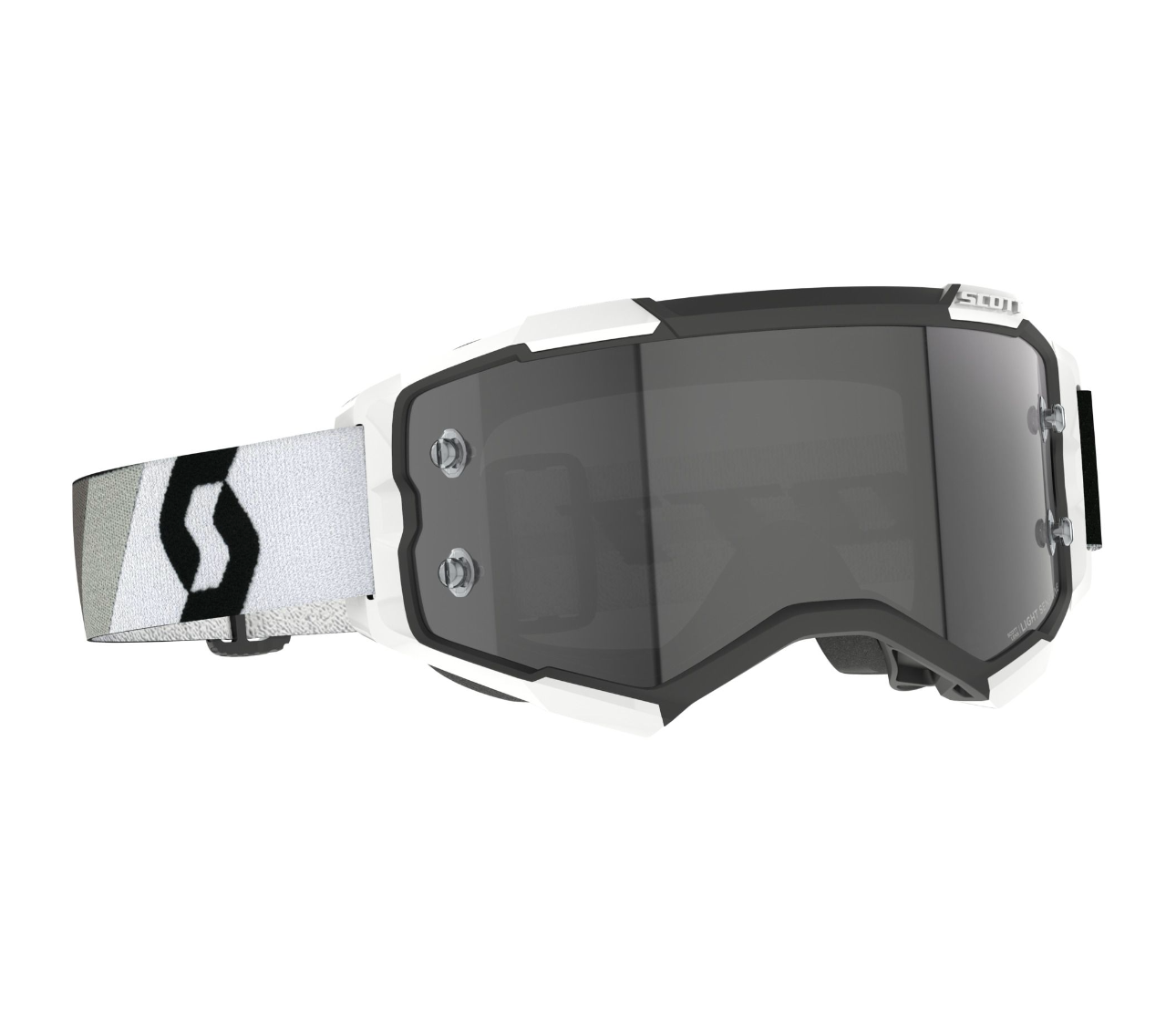 SCOTT FURY PREMIUM BLACK/WHITE/LIGHT SENSITIVE GREY WORKS GOGGLES