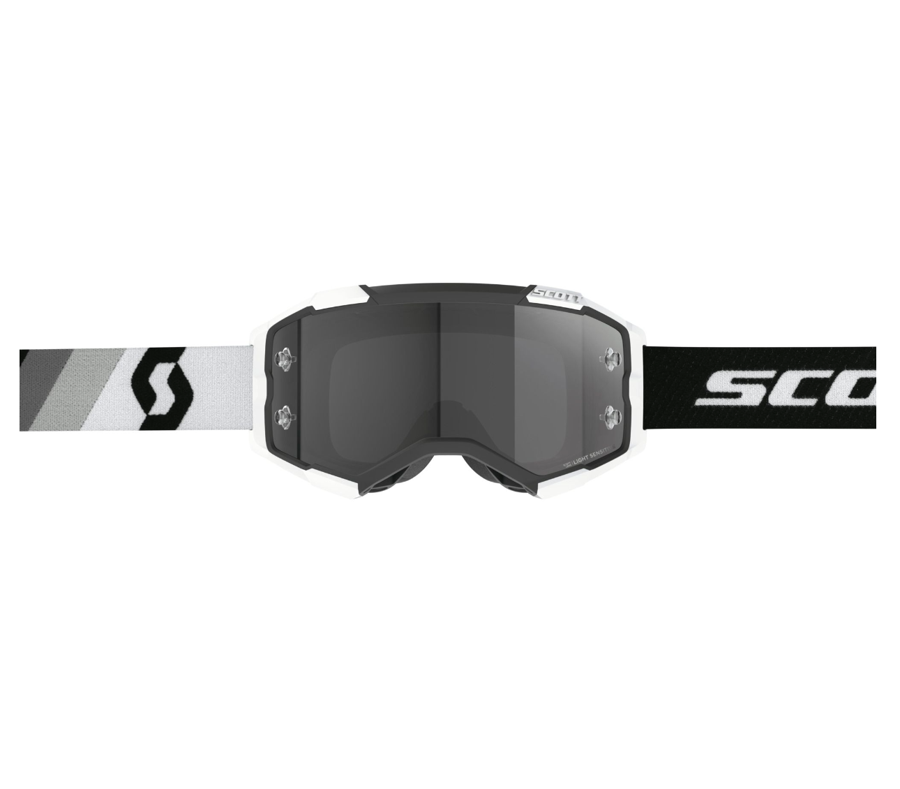 SCOTT FURY PREMIUM BLACK/WHITE/LIGHT SENSITIVE GREY WORKS GOGGLES