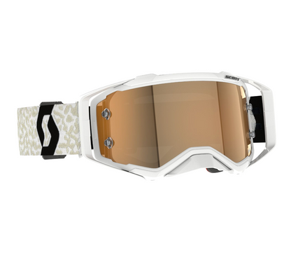 SCOTT PROSPECT AMPLIFIER WHITE/BLACK/GOLD CHROME WORKS GOGGLES