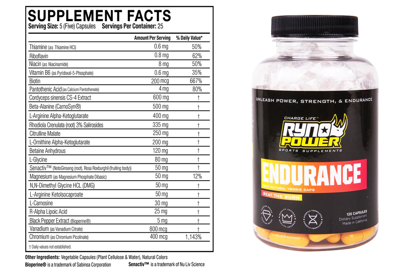 RYNO POWER ENDURANCE CAPSULES