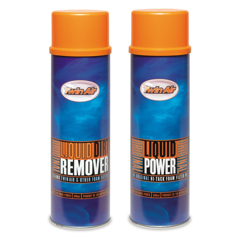 TWIN AIR LIQUID POWER & LIQUID DIRT REMOVER SPRAY PACK 2x 500ML