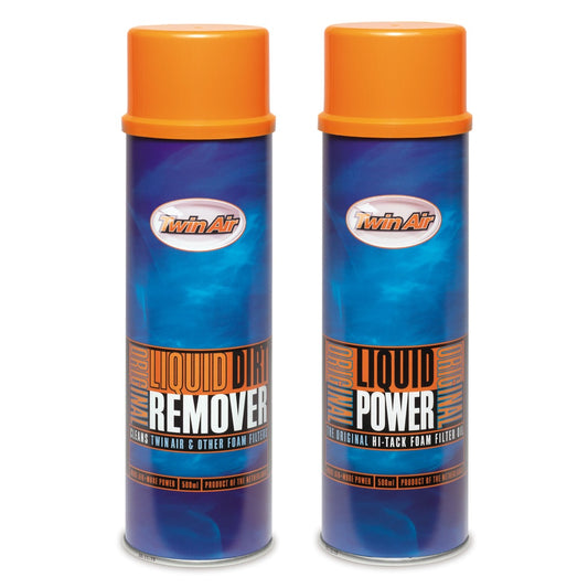 TWIN AIR LIQUID POWER & LIQUID DIRT REMOVER SPRAY PACK 2x 500ML