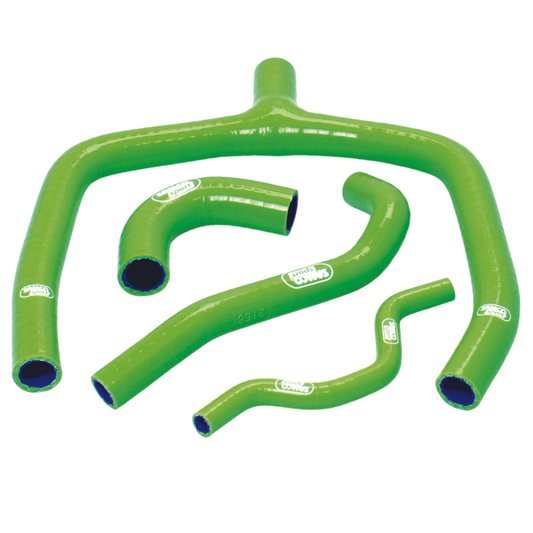 SAMCO SPORT KAWASAKI KX250F 09-16 'Y' PIECE RACE DESIGN GREEN RADIATOR HOSE KIT