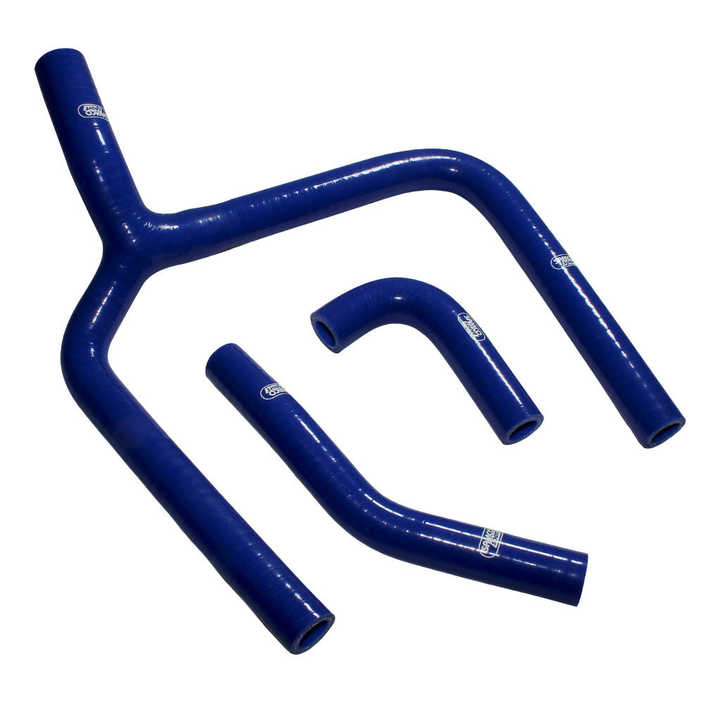 SAMCO SPORT KAWASAKI KX250F 2020 'Y' PIECE RACE DESIGN BLUE RADIATOR HOSE KIT