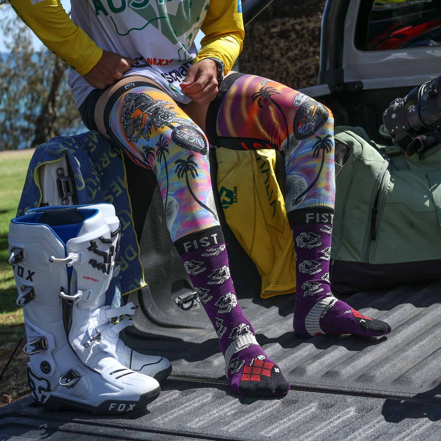 FIST THROW DOWN MOTO SOCKS