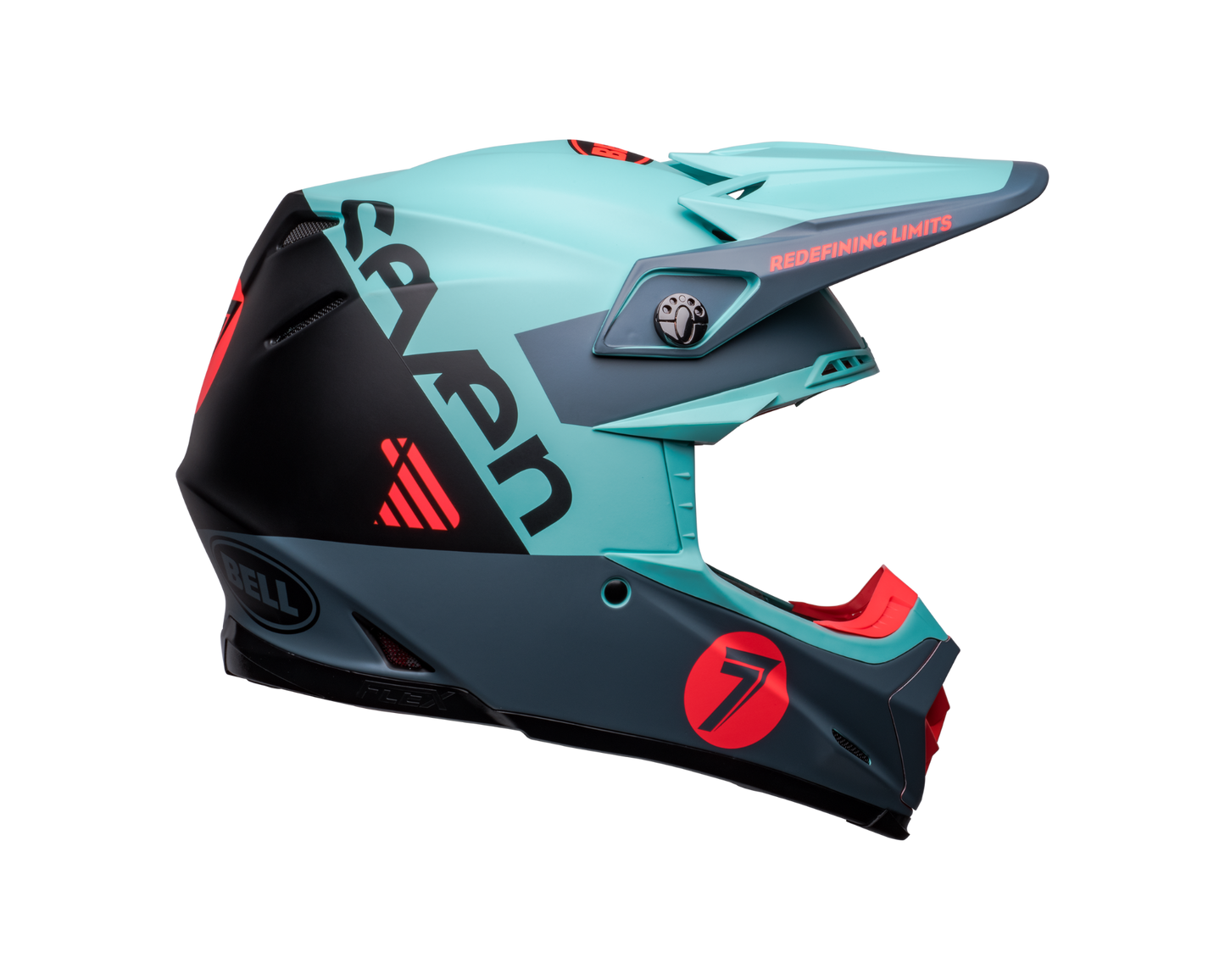 BELL 2024 LE MOTO-9S FLEX SEVEN VANGUARD MATTE AQUA/BLACK HELMET