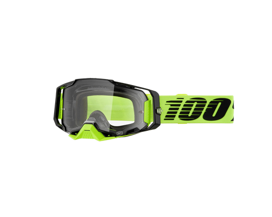 100% ARMEGA NEON YELLOW CLEAR GOGGLES