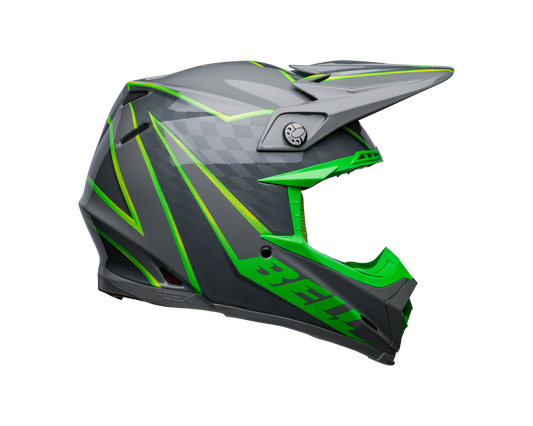 BELL 2024 MOTO-9S FLEX SPRITE GREY/GREEN HELMET