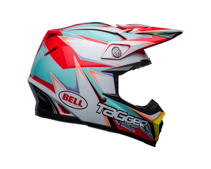 BELL 2024 MOTO-9S FLEX TAGGER EDGE WHITE/AQUA HELMET