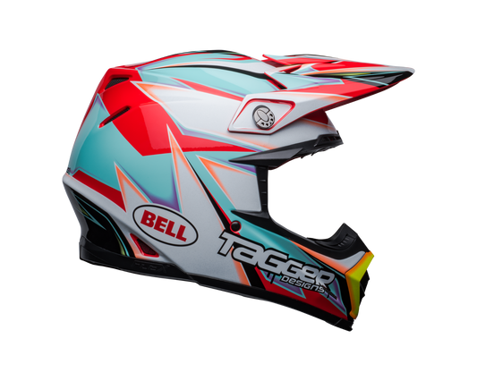 BELL 2024 MOTO-9S FLEX TAGGER EDGE WHITE/AQUA HELMET