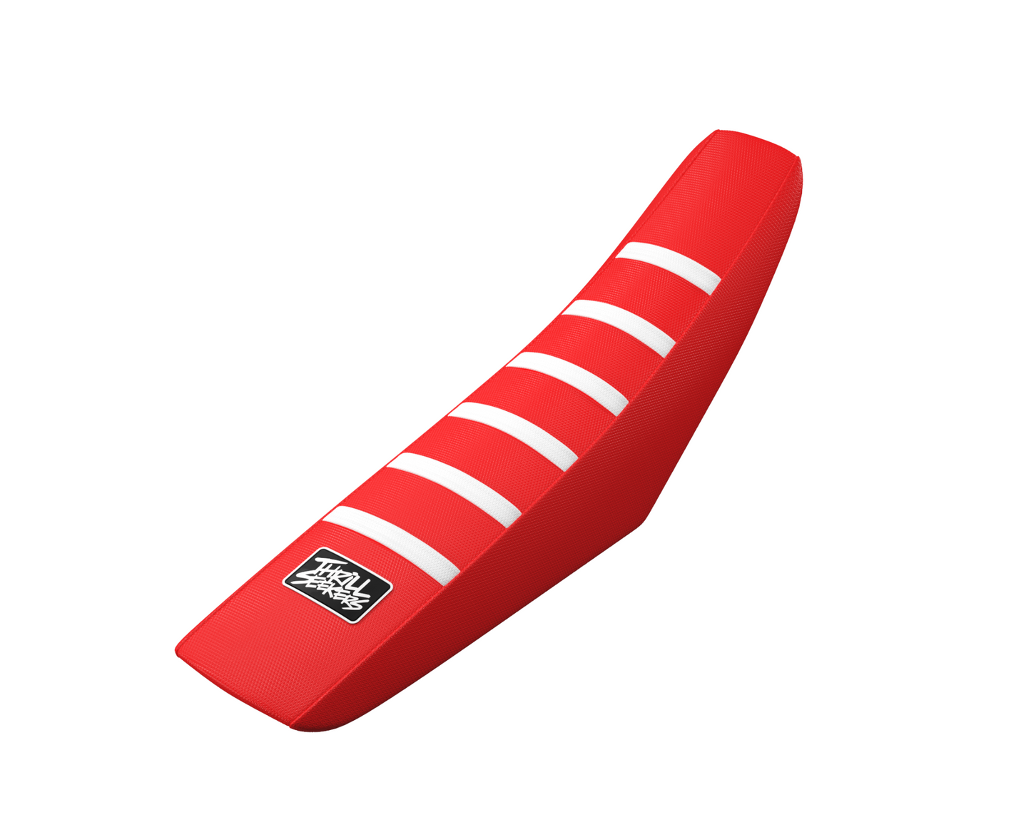 THRILL SEEKERS RIBBED GRIPPER SEAT COVER RED/WHITE HONDA CRF250R/CRF250RX 22-24 CRF450R/CRF450RX 21-24