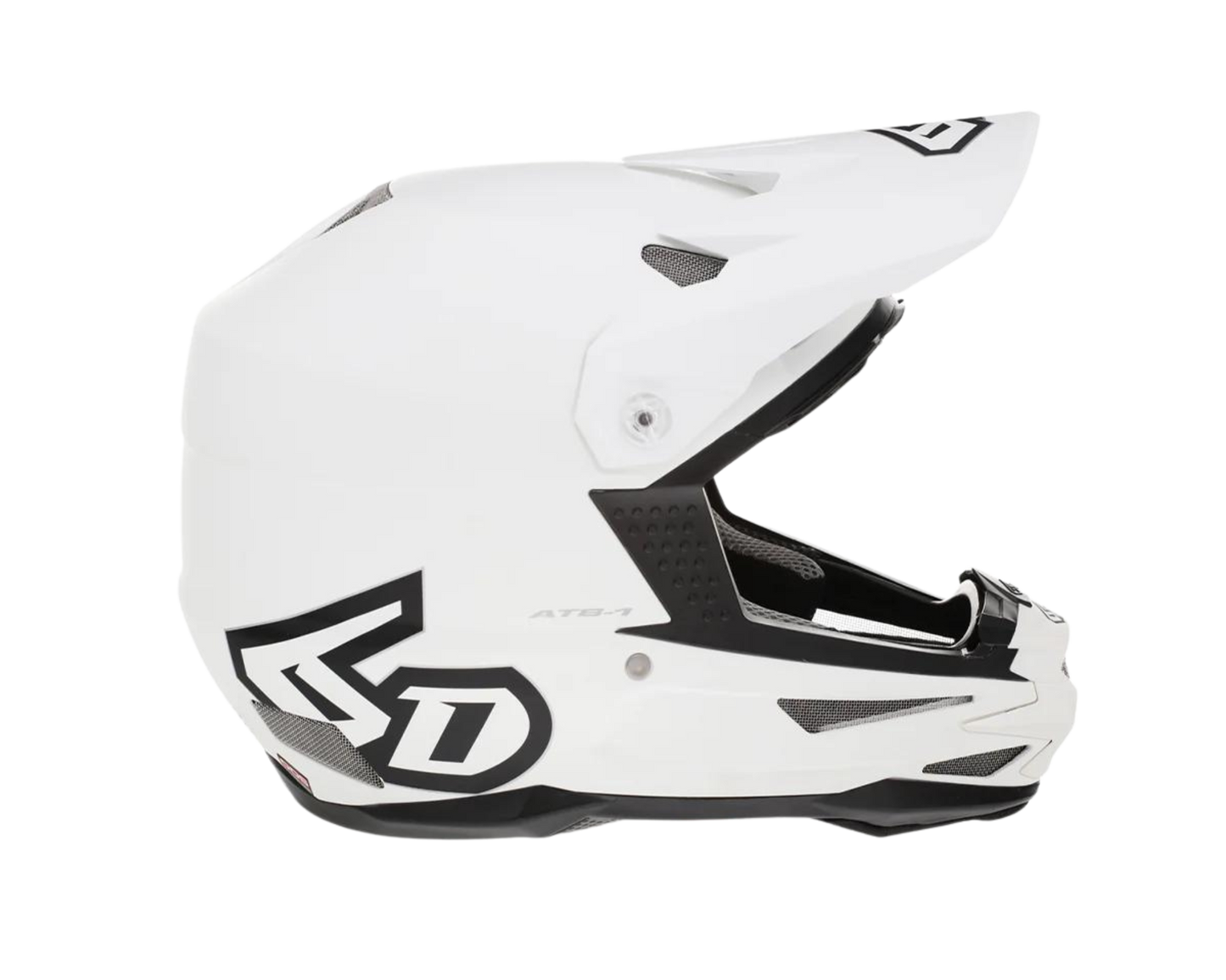 6D ATB-1 SOLID MATTE WHITE HELMET