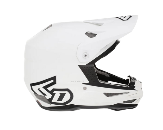 6D ATB-1 SOLID MATTE WHITE HELMET