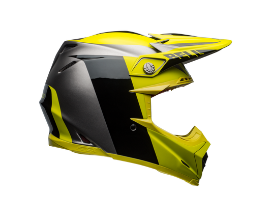 BELL MOTO-9 FLEX DIVISION MATTE/GLOSS BLACK/HI-VIZ/GREY HELMET