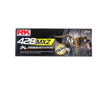 RK CHAINS 428MXZ 126L GOLD RACE CHAIN