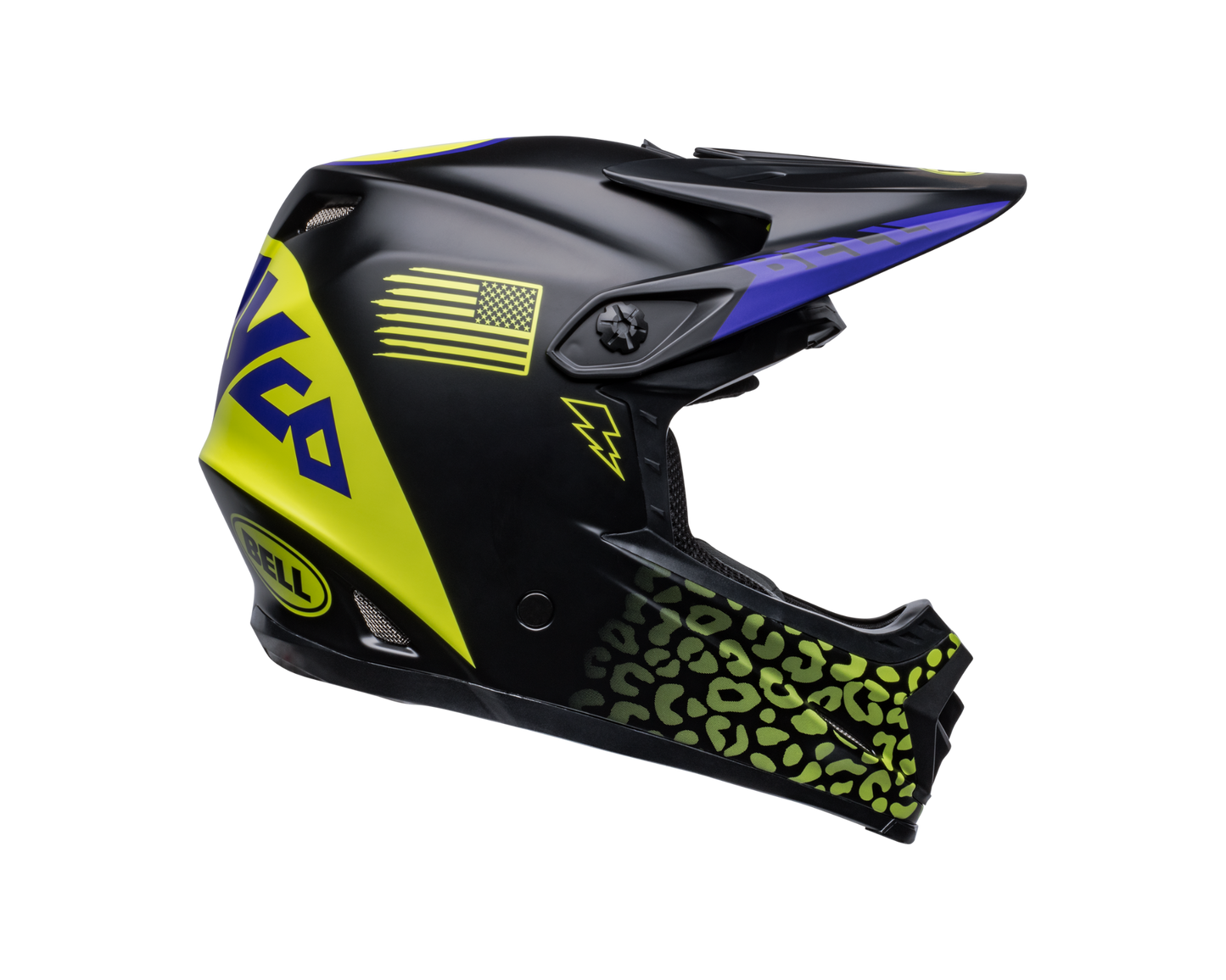 BELL 2024 MOTO-9 MIPS YOUTH SLAYCO MATTE BLACK/HI-VIZ YELLOW HELMET