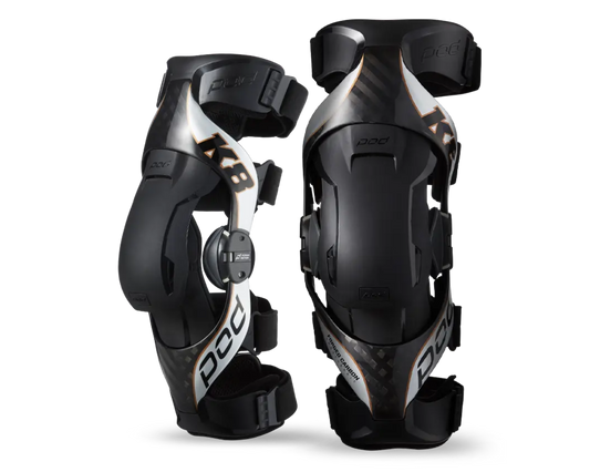 POD K8 2.0 CARBON/SILVER KNEE BRACE SET