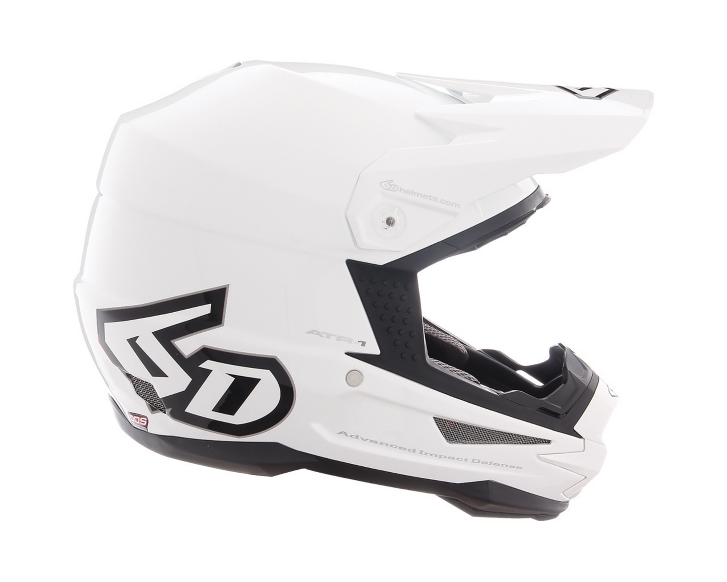 6D ATR-1 SOLID GLOSS WHITE HELMET