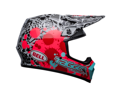 BELL 2024 MX-9 MIPS TAGGER SPLATTER BRIGHT RED/GREY HELMET