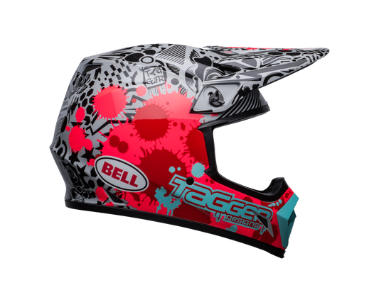 BELL 2024 MX-9 MIPS TAGGER SPLATTER BRIGHT RED/GREY HELMET