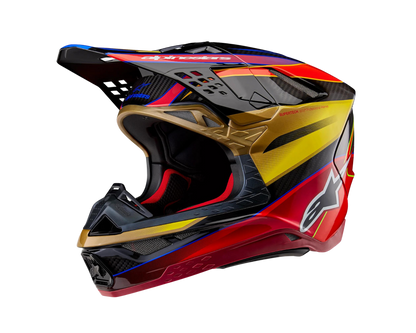 ALPINESTARS 2024 S-M10 ERA GOLD/YELLOW/RIO RED HELMET