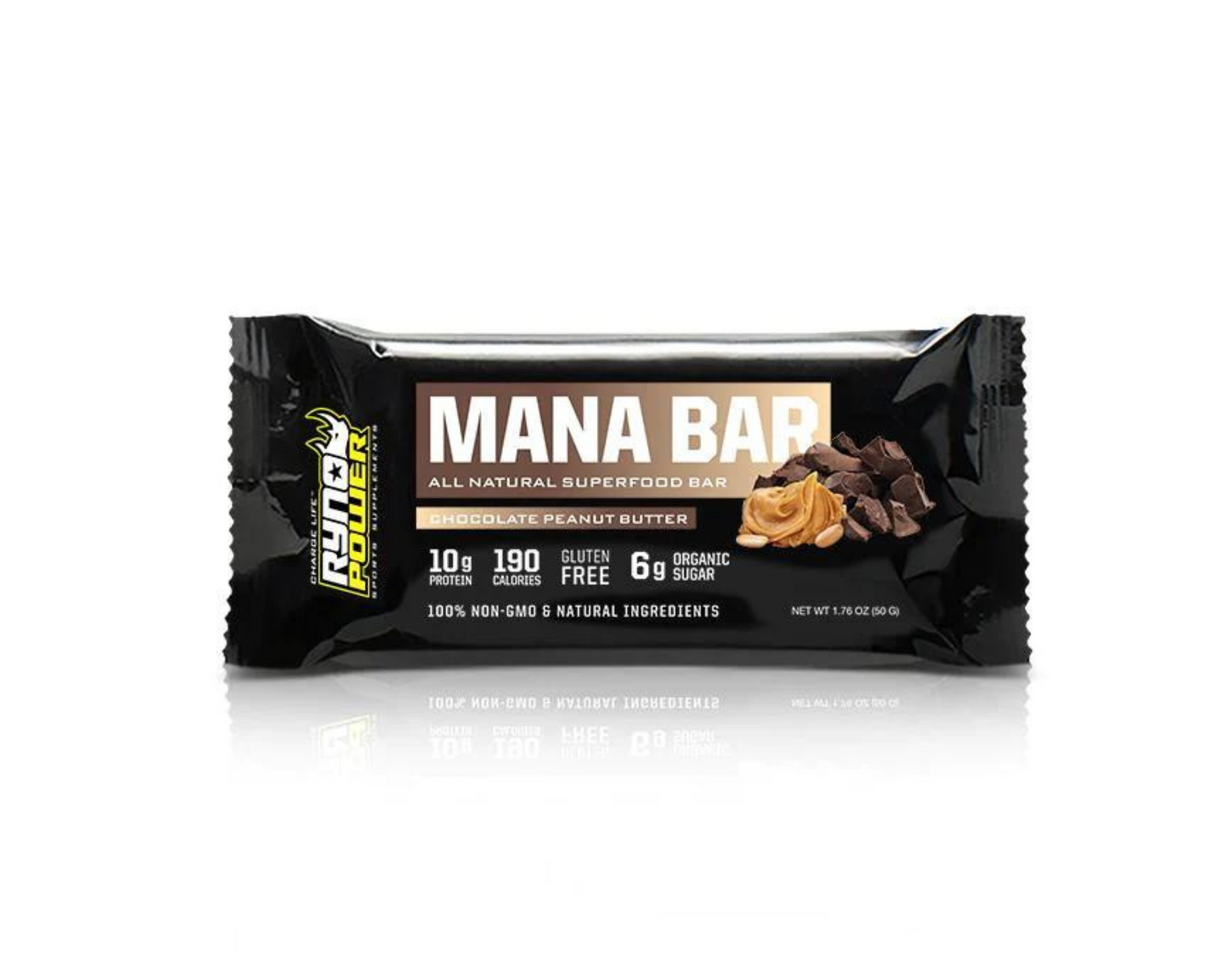 RYNO POWER MANA CHOCOLATE PEANUT BUTTER PROTEIN BAR 50G