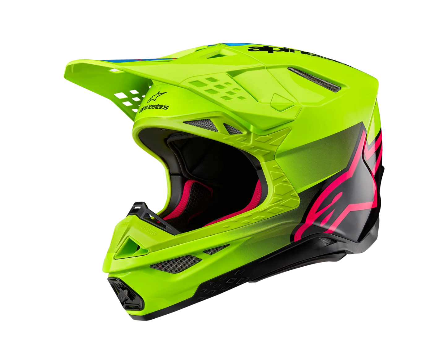 ALPINESTARS 2025 S-M10 UNITE FLURO YELLOW/BLACK/DIVA PINK HELMET