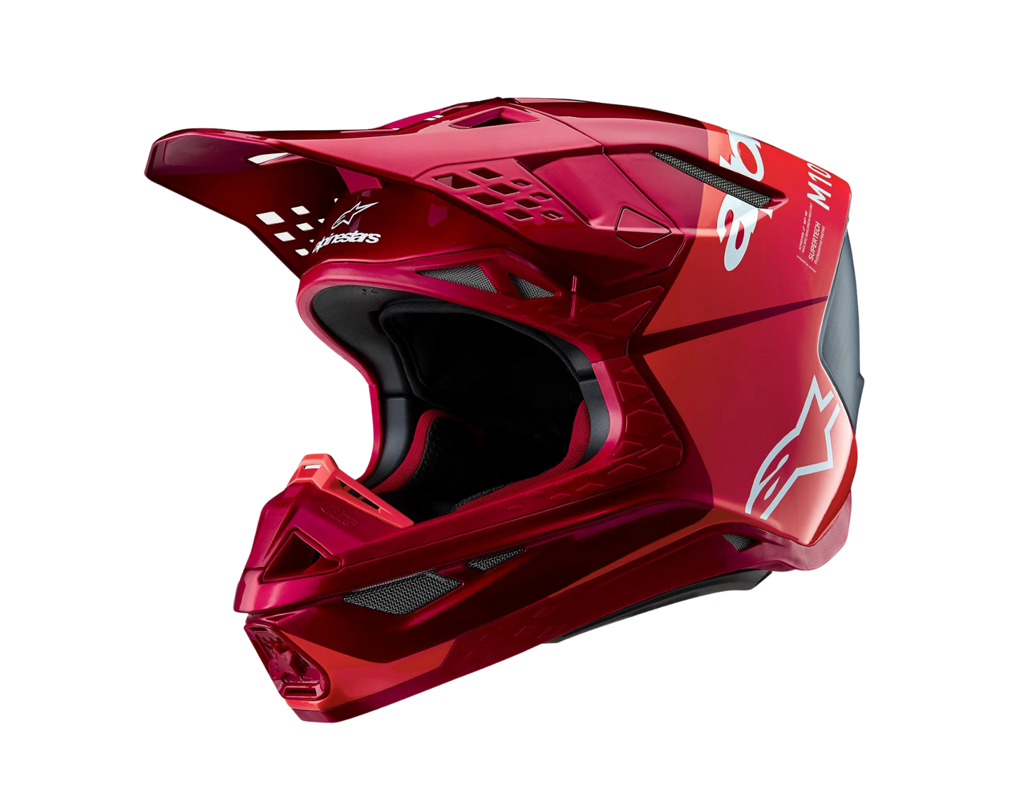 ALPINESTARS 2025 S-M10 FLOOD FLURO RED/RED HELMET