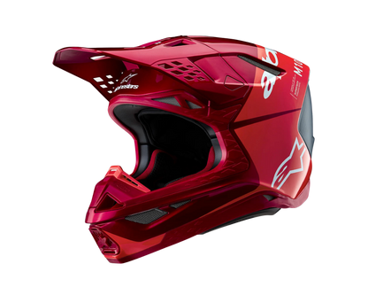 ALPINESTARS 2025 S-M10 FLOOD FLURO RED/RED HELMET