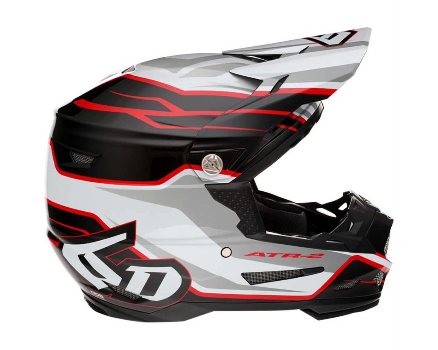 6D ATR-2 PHASE WHITE/RED HELMET