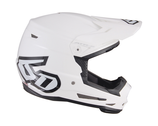 6D ATR-2 SOLID GLOSS WHITE YOUTH HELMET