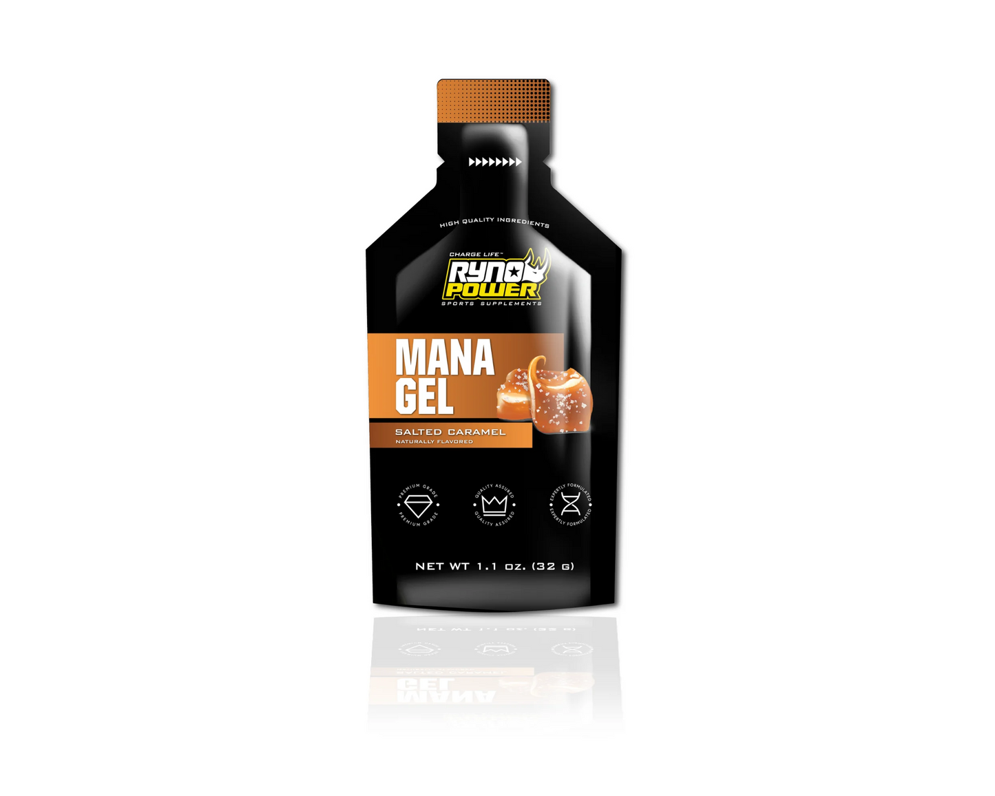 RYNO POWER MANA SALTED CARAMEL PERFORMANCE GEL 32G SINGLE