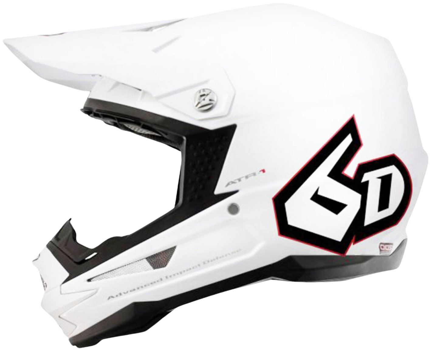 6D ATR-1 SOLID GLOSS WHITE HELMET