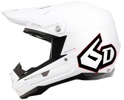 6D ATR-1 SOLID GLOSS WHITE HELMET