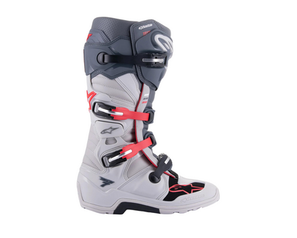 ALPINESTARS 2025 TECH 7 ENDURO LIGHT GREY/DARK GREY/BRIGHT RED BOOTS