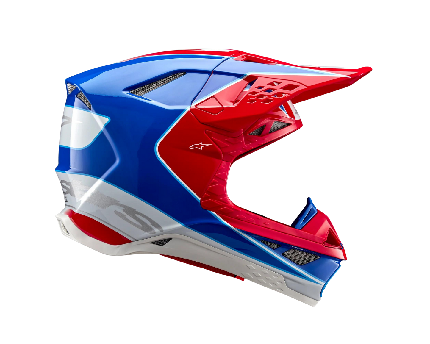 ALPINESTARS 2025 S-M10 AEON BRIGHT RED/BLUE HELMET