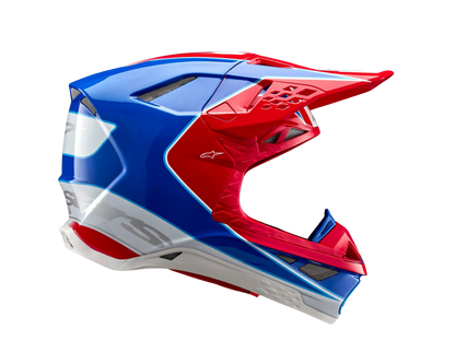 ALPINESTARS 2025 S-M10 AEON BRIGHT RED/BLUE HELMET