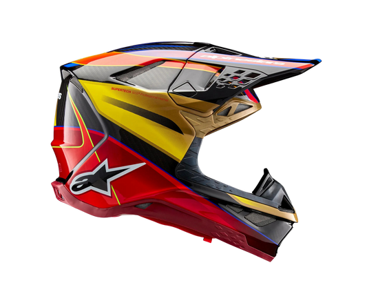 ALPINESTARS 2024 S-M10 ERA GOLD/YELLOW/RIO RED HELMET