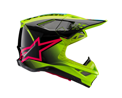 ALPINESTARS 2025 S-M10 UNITE FLURO YELLOW/BLACK/DIVA PINK HELMET