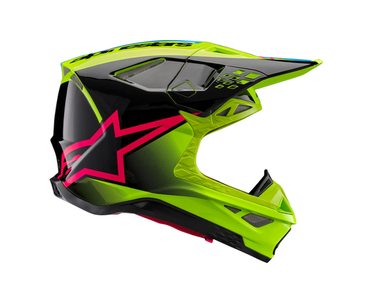 ALPINESTARS 2024 S-M10 UNITE FLURO YELLOW/BLACK/DIVA PINK HELMET